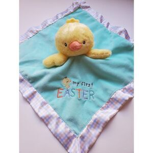 Magic Years My 1st Easter yellow chick duck rattle green Security‎ Blanket lovey